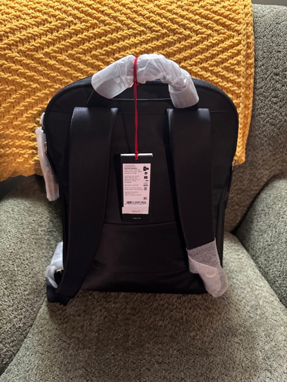 Tumi Black Backpack with Gold Hardware - Picture 10 of 11